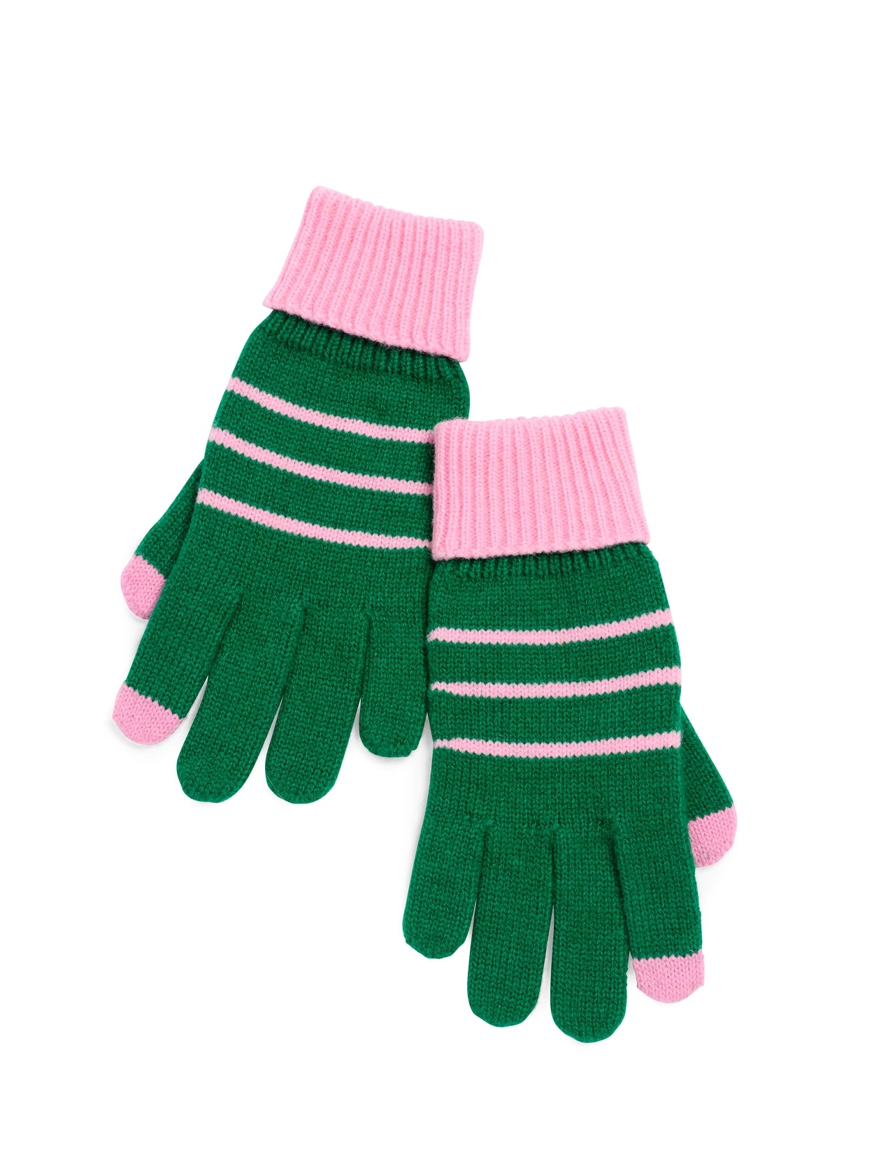 shiraleah allison touchscreen gloves in pink and green
