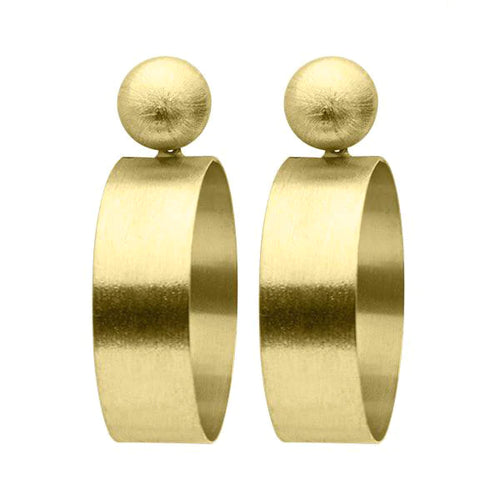 sheila fajl mini elizzie earrings in brushed gold