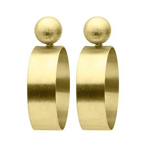 sheila fajl mini elizzie earrings in brushed gold