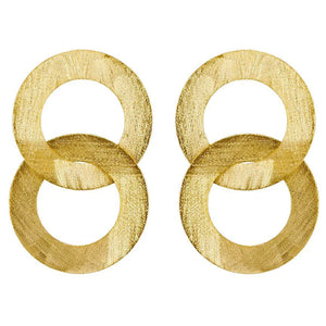 sheila fajl greta earrings in brushed gold