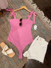 Load image into Gallery viewer, saltwater luxe tie tank bodysuit in party pink