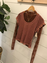 Load image into Gallery viewer, free people garner tee in berry combo
