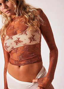 free people lady lux layering top in caldera