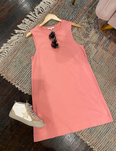 z supply sloane dress in seashell pink