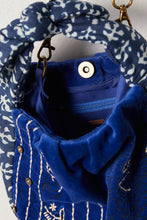 Load image into Gallery viewer, free people aria mini velvet bag in sapphire