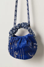 Load image into Gallery viewer, free people aria mini velvet bag in sapphire