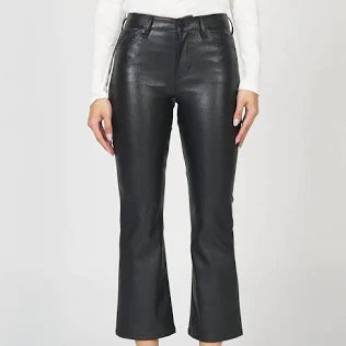 dear john jeanne vegan leather pants in black