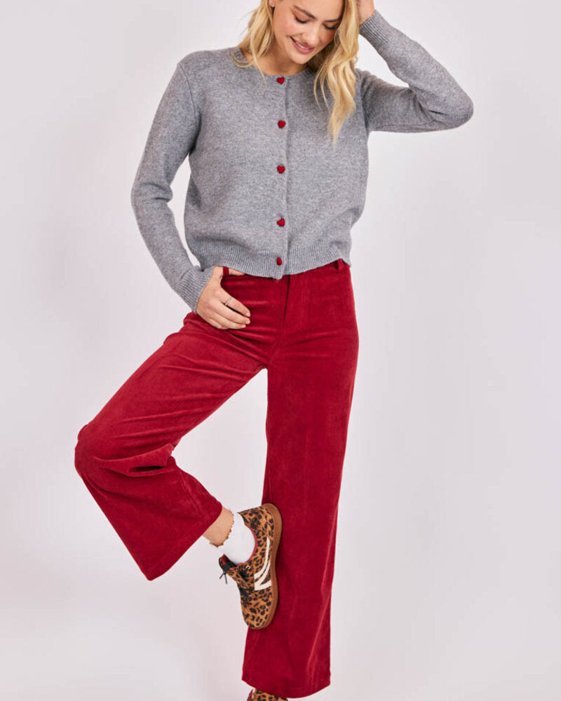 sadie&sage leighton heart button cardigan