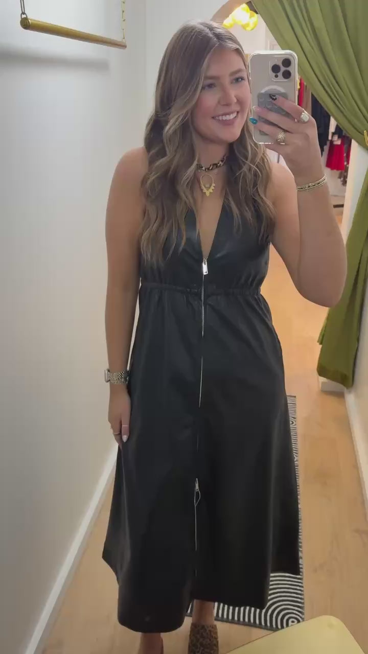deluc dominic dress in black