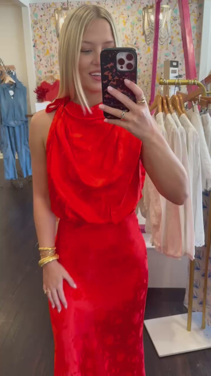 frnch nelcie dress in rouge