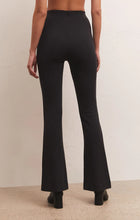 Load image into Gallery viewer, z supply ridgewood knit flare pants black