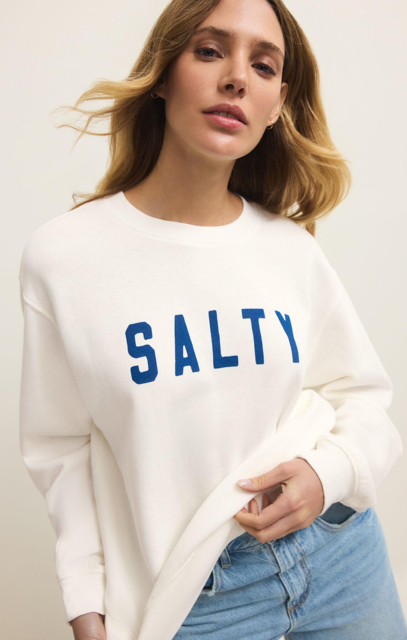 pre-order: salty boyfriend sweatshirt in sea salt