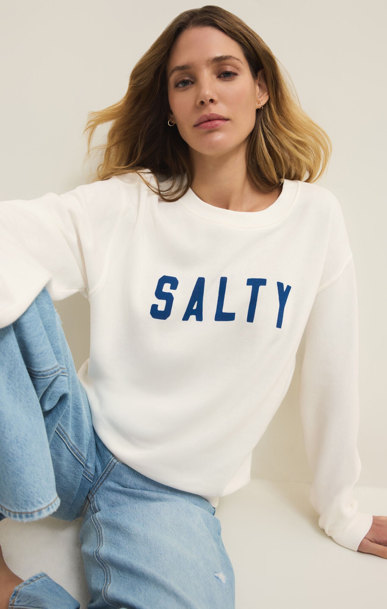 pre-order: salty boyfriend sweatshirt in sea salt