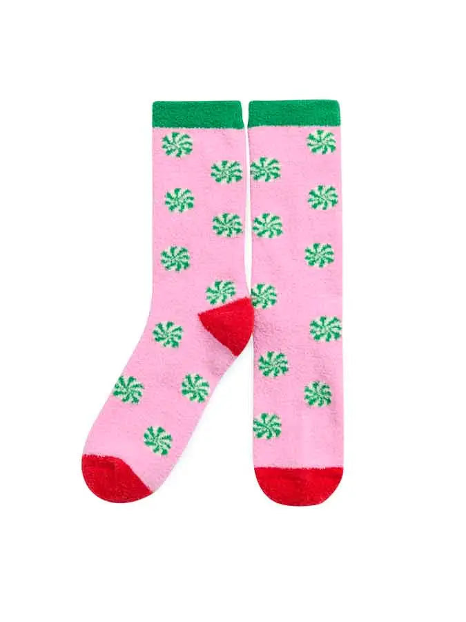 shiraleah peppermint socks in pink