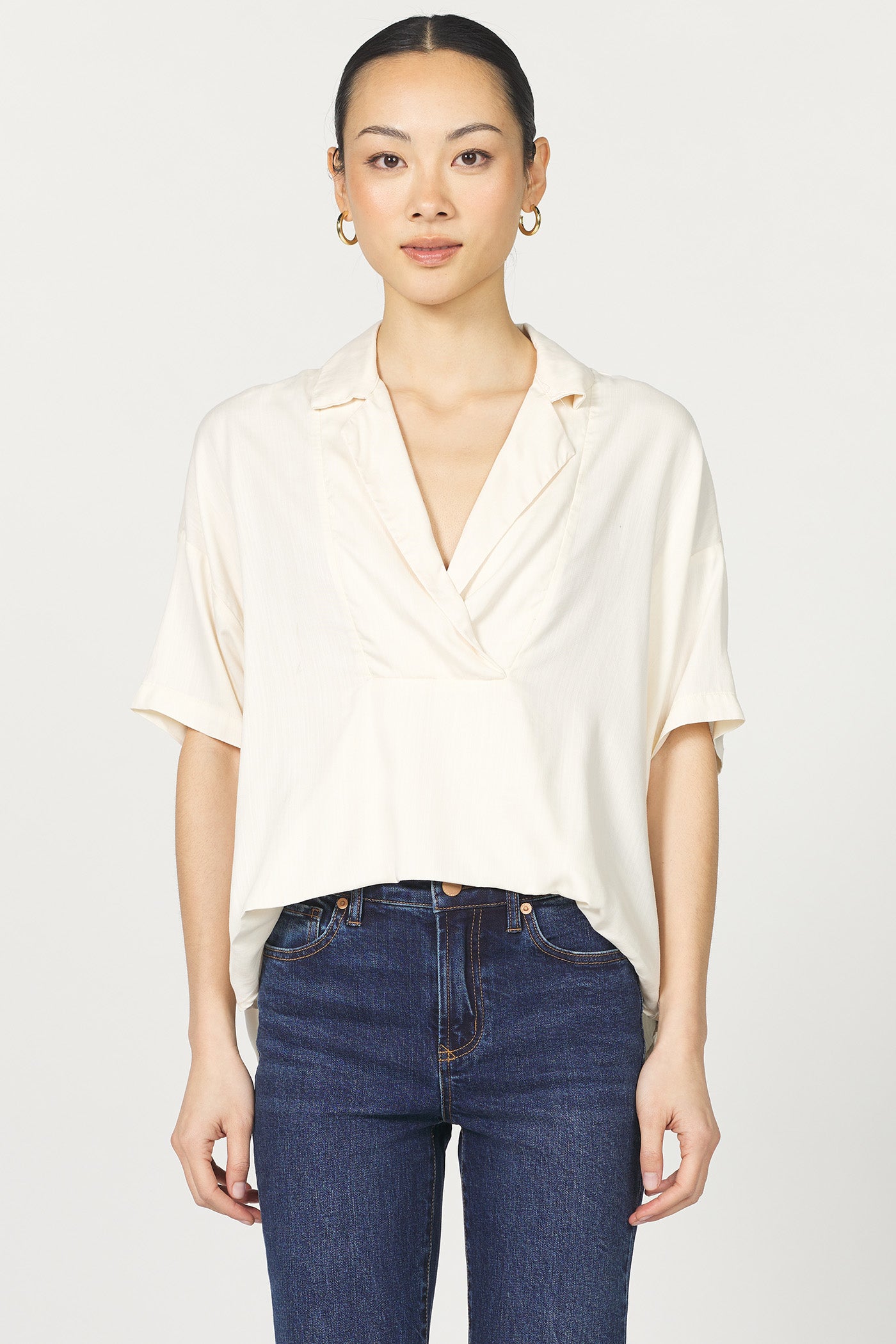 dear john belle shirt in whitecap gray