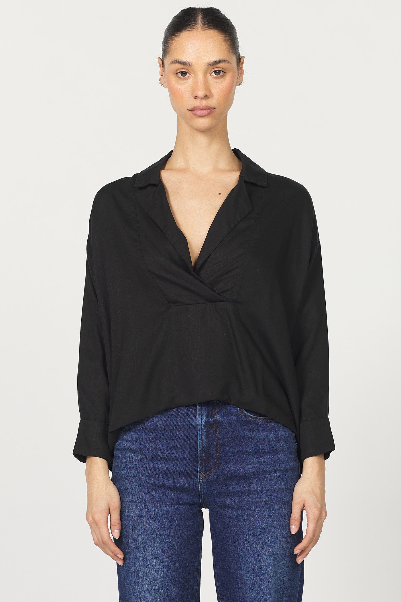 dear john adelle top in black