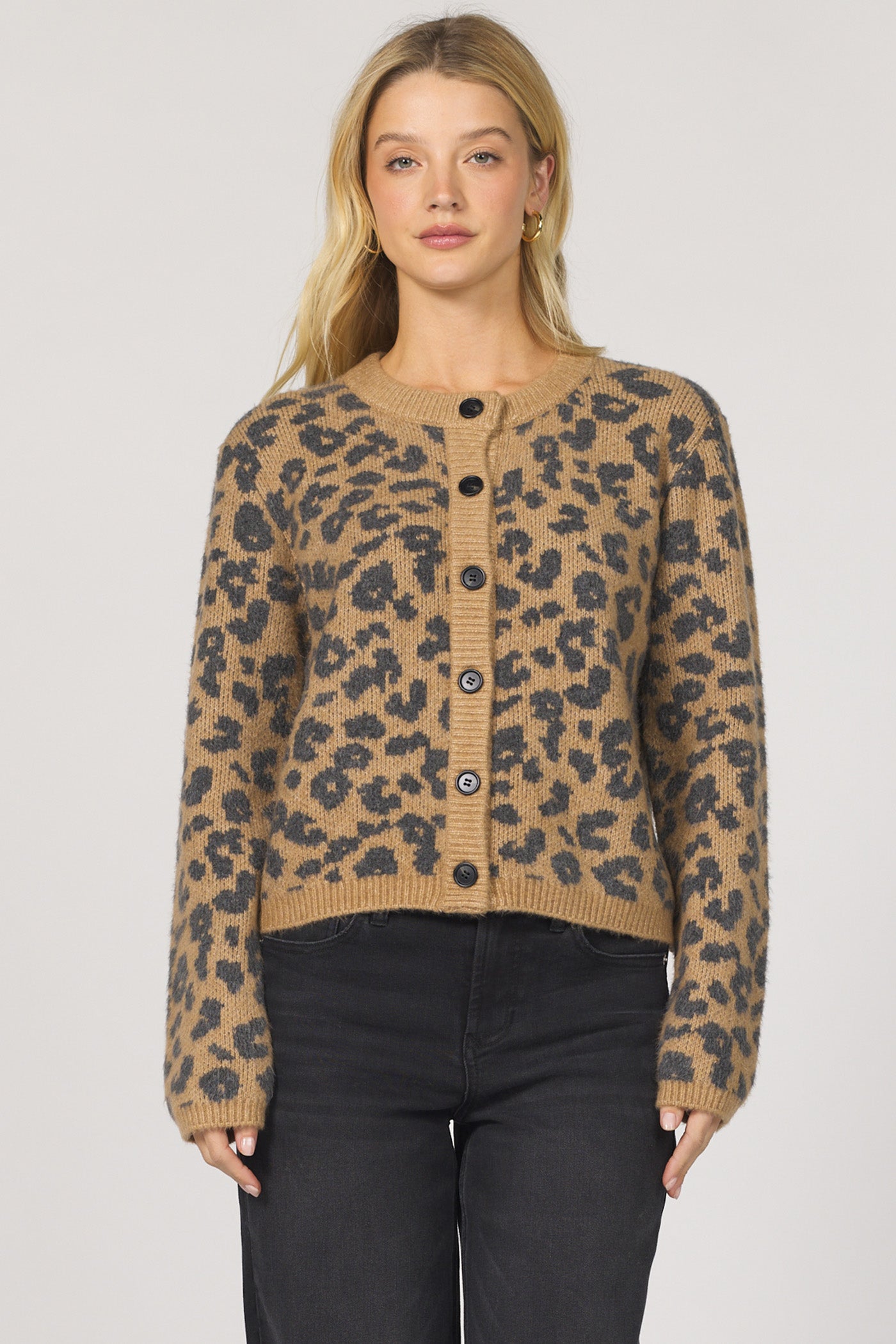 dear john amina sweater in leopard