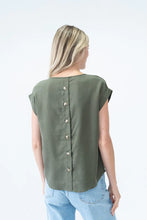 Load image into Gallery viewer, six fifty kaitlin button back top in olive