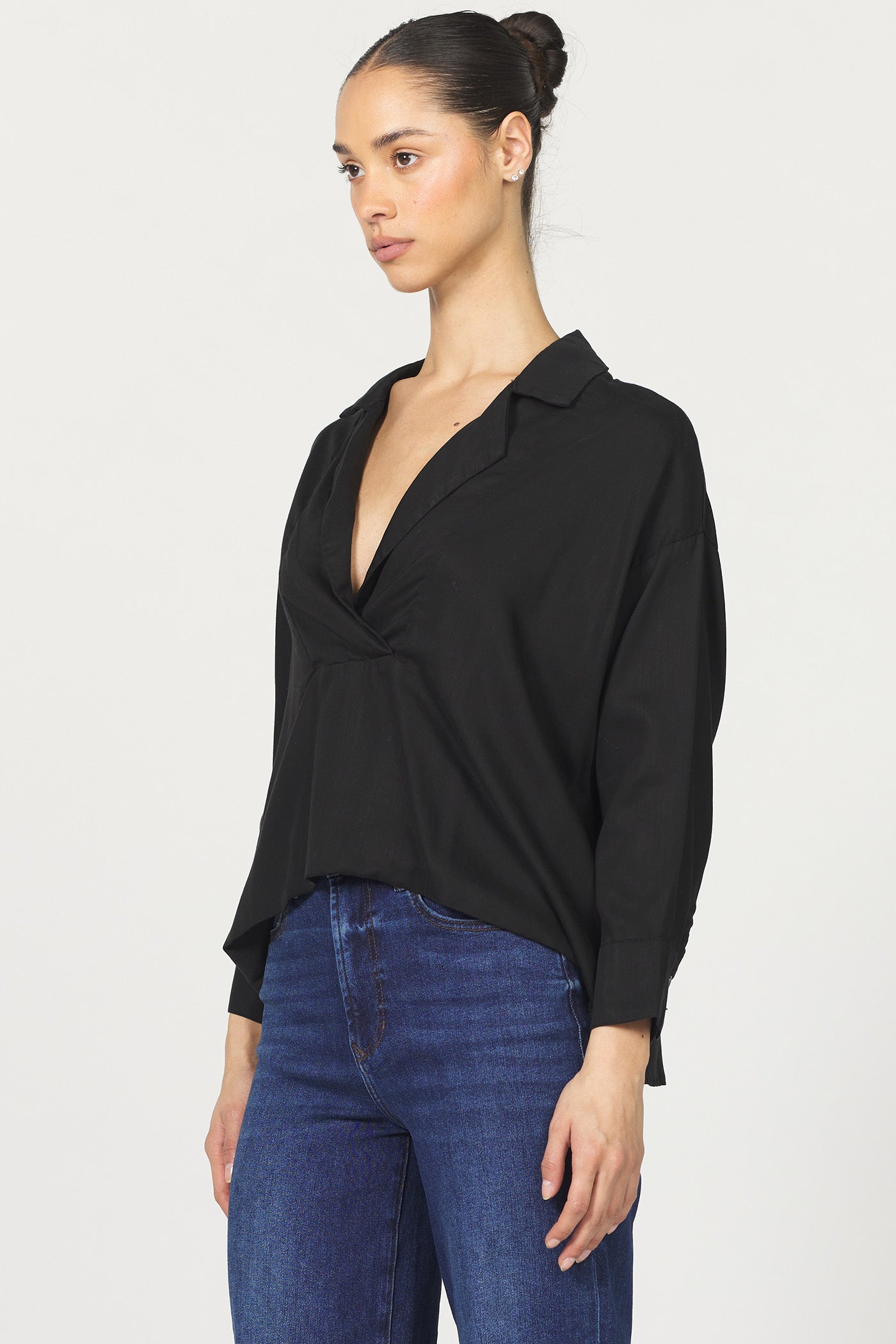 dear john adelle top in black