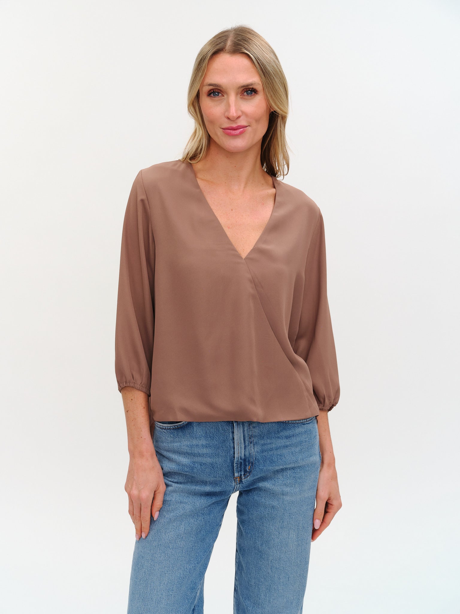 six fifty vanessa blouse in ceramic