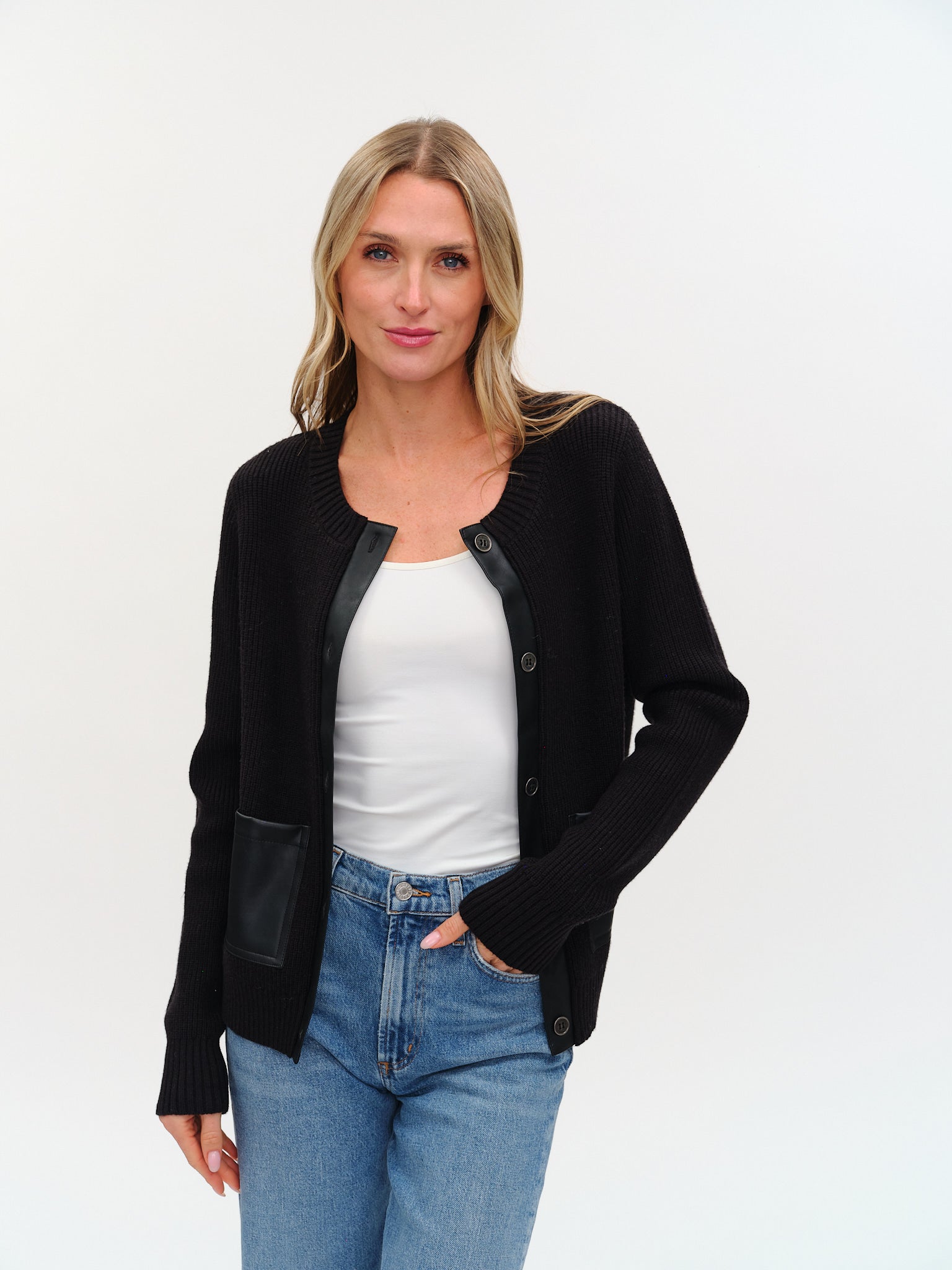 six fifty natalia cardigan in black