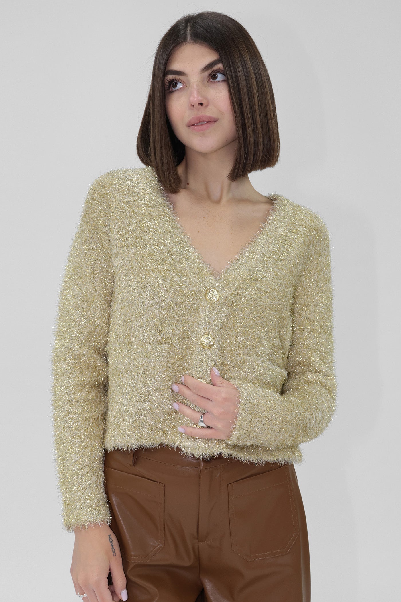 another love luciana sweater in gold