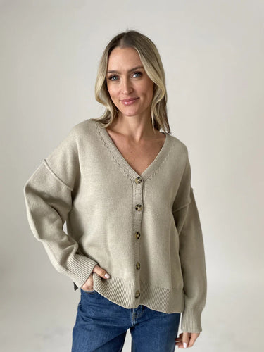 six fifty jane oversized cardigan in french vanilla