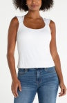 liverpool sleeveless built in bra knit top in cream