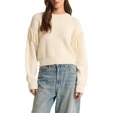 z supply on the fringe sweater in sea salt