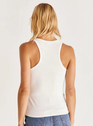z supply elle brushed rib henley tank sandstone