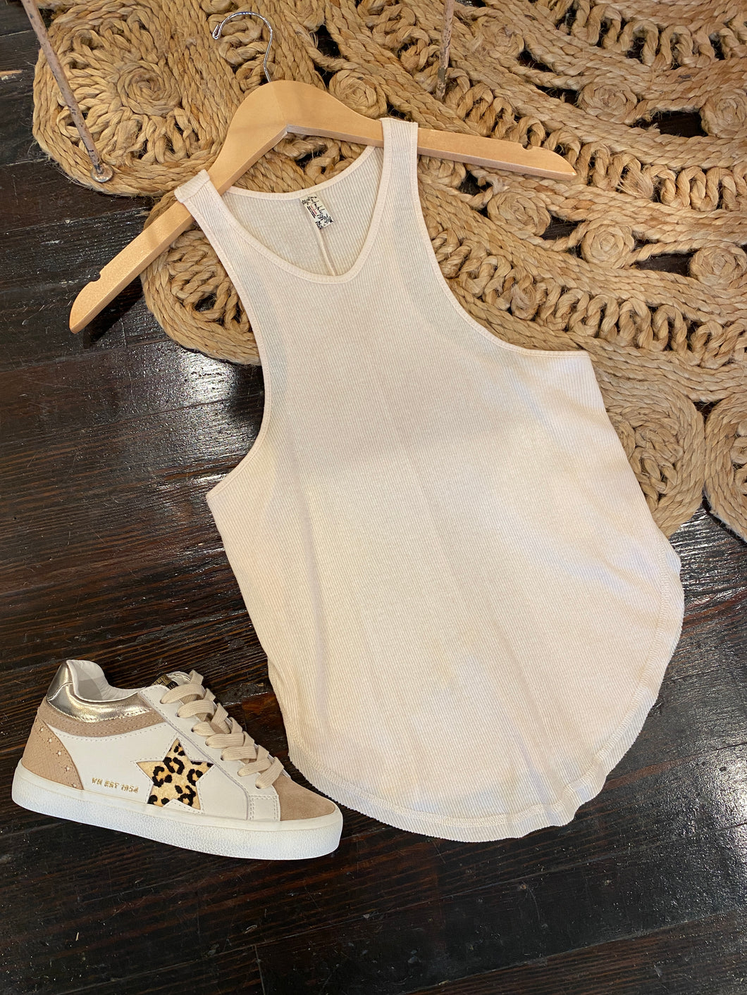 free people out the door tank in au lait