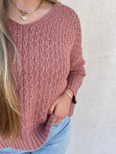 Load image into Gallery viewer, z supply brenda texture sweater in pink cedar