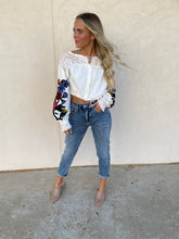 Load image into Gallery viewer, free people meadows embroidered top