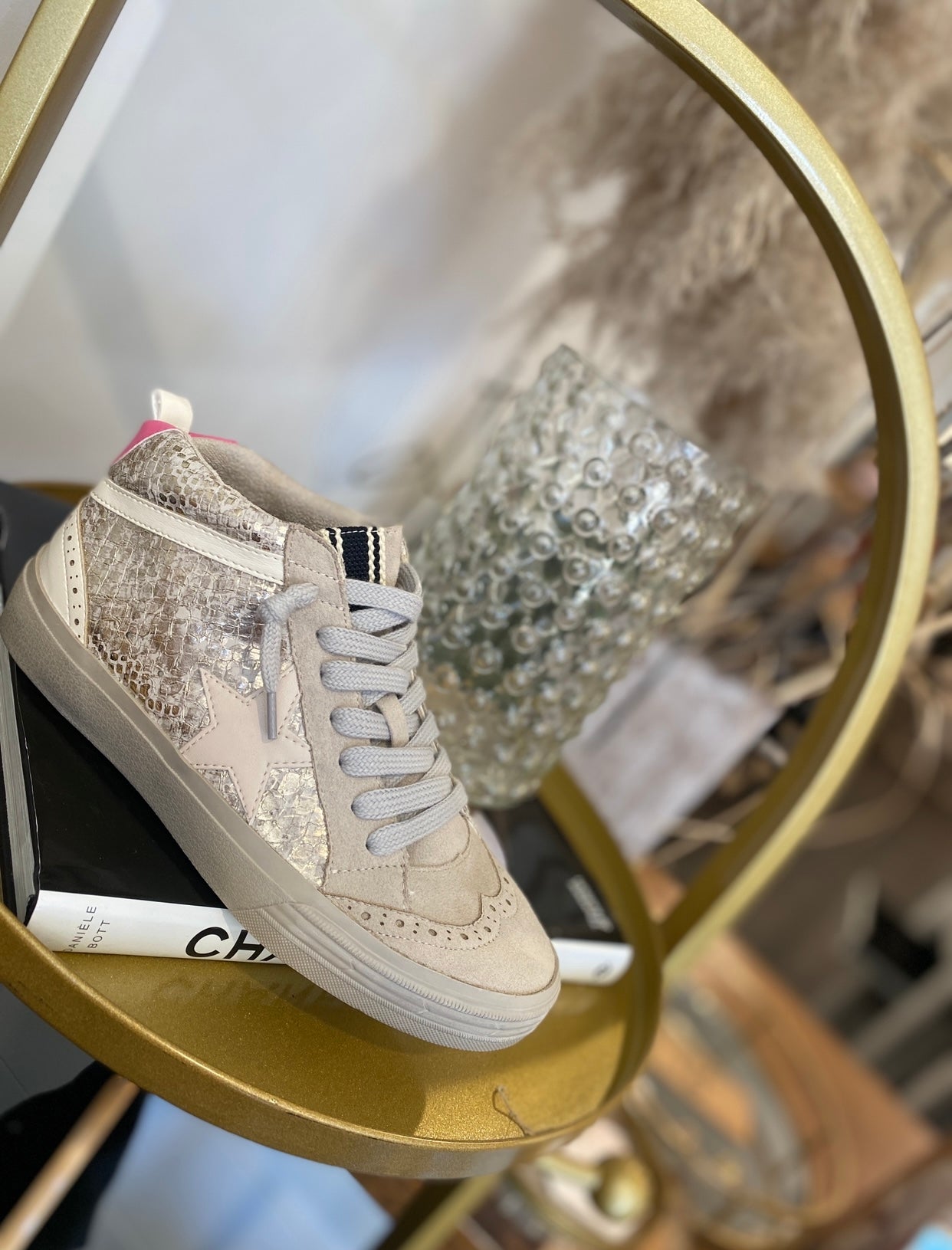 Gold Snake White Sneaker